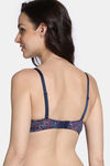 Zivame Padded Non Wired 3/4Th Coverage T-Shirt Bra - Pageant Blue — thumbnail 3